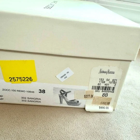 Gorgeous MARC JACOBS Sangria Wood Heeled Buckle Sandals 38 8 Platform Italy $690 - Picture 12 of 14